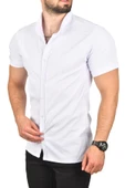 DeepSEA Slim Fit Likralı Spor Gömlek Dar Kesim Jakar Kumaş Kısa Kol Gömlek 2500804 thumbnail 2