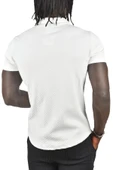DeepSEA Kabartma Çizgi Desenli Slim Fit Kısa Kollu Penye Gömlek 2403221 - 5