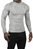 DeepSEA Baklava Desenli Slim Fit Yarım Balıkçı Yaka Triko Boğazlı Kazak 2505511 - 2