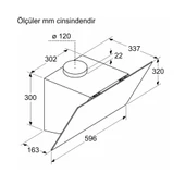 Bosch DWK64PJ60T Siyah Duvar Tipi Ankastre Davlumbaz - 7