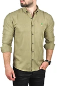 DeepSEA Slim Fit Dar Kesim Keten Gömlek Pamuklu Spor Gömlek 2501305 - 2