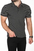 DeepSEA Slim Fit Nefes Alan Pamuklu Polo Yaka Tişört Dar Kesim Örme Kumaş Tişört 2501207 - 5