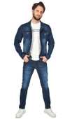 DeepSEA Regular Fit Taşlanmış Kot Pantolon Rahat Kesim Likralı Jeans Pantolon 2407080 thumbnail 7