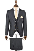 DeepSEA Sivri Yaka Slim Fit 3lü Takım Elbise 2300244 thumbnail 7