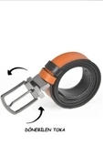 DeepSEA Çift Taraflı Hakiki Deri Spor Kemer Dönen Tokalı 4 cm  Orjinal Deri Kemer 2502630 thumbnail 6