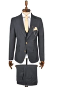 DeepSEA Sivri Yaka Slim Fit 3lü Takım Elbise 2300244 thumbnail 9