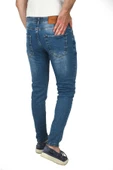DeepSEA Slim Fit Dar Kesim Likralı Jean Tırnak Taşlamalı Kot Pantolon 2508205 - 5
