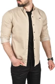 DeepSEA Slim Fit Pamuklu Kot Gömlek Kolay Ütülenebilir Çıt Çıtlı Likralı Spor Gömlek 2502504 - 6