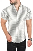 DeepSEA Slim Fit Örme Kumaş Gömlek Likralı Dar Kesim Kısa Kol Örme Triko Gömlek 2501208 thumbnail 1