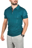 DeepSEA Slim Fit Nefes Alan Pamuklu Polo Yaka Tişört Dar Kesim Örme Kumaş Tişört 2505030 - 5