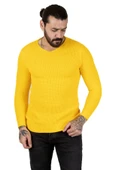 DeepSEA Kare Desenli Dar Kesim V Yaka Triko Kazak 2300341 - 11