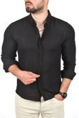 DeepSEA Slim Fit %100 Pamuk Keten Gömlek Dar Kesim Dokulu Keten Gömlek 2501302 thumbnail 9