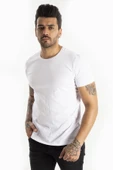 DeepSEA Erkek/Unisex Slim Fit Dar Kesim Bisiklet Yaka Pamuklu Likralı Basic Tişört 1801131 thumbnail 7