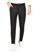 DeepSEA Beli Lastikli Slim Fit Likralı Duble Paça Penye Spor Pantolon 2502385 - 1