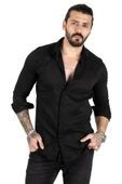 DeepSEA Slim Fit Dar Kesim Dokulu Spor Gömlek Likralı Pamuklu Esnek Kumaş Gömlek 2001810 thumbnail 11