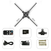 Hello Z7H 3D Hologram Fan - Holografik Video Görüntü Projektörü 52 Cm (Uzaktan Kumanda - Wifi - Telefon APP) - 4