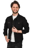 DeepSEA Slim Fit Likralı Kot Mont Jean Ceket 2201007 thumbnail 4