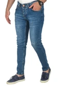 DeepSEA Slim Fit Dar Kesim Likralı Jean Tırnak Taşlamalı Kot Pantolon 2508205 - 1