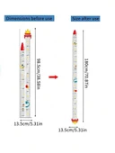 Sevimli Sarı Zürafa   Yeşil Dinazor   Deniz Kızı   Roket  Ağaç Boy Ölçüsü Sticker thumbnail 6