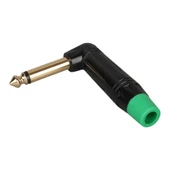 Powermaster LTP2RC 6.3Mm Mono L-Tipi Metal Gövde Gitar Altın Kaplama Jack - 1