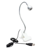 Powermaster PM-20042 COB LED Akrobat Mandallı USB 6500K Beyaz Masa Lambası - 1