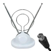 TV Üstü Beyaz Dünya V Anten Sehpalı - 1