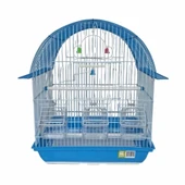 Nanbell 3 Yemlik Sürgülü Izgaralı İthal Kuş Kafesi 37X28X48cm - 2