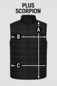 Plus Scorpion Battal Beden Şişme Yelek – Erkek Kışlık Büyük Beden (XL-5XL) - 5