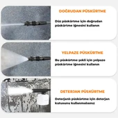 Powermaster PM-24688 Pratik Yüksek Basınçlı Araç Oto Yıkama Makinesi Kovadan Su Çekme Özellikli - 5