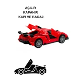 Uzaktan Kumandalı Spor Araba Kapıları Kumanda Kontrollü 1/18 - 789-104 - Kırmızı - 3