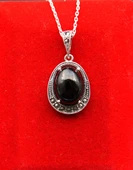 925 Ayar Kadın Oltu Taşı Kadın Kolye sk00084 thumbnail 2