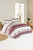 Merinos Comforter Çift Kişilik Yorgan Set Deer Gri - 1