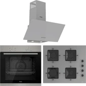 Ferre XE61MDV - SS208 - D088 4 Prog. Mekanik Statik XL 78 Litre Ankastre Set - Gri - 4