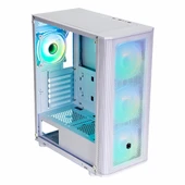 Frisby CM-106 650W 80+ USB 3.2 ARGB ATX Mid Tower Beyaz Kasa thumbnail 3