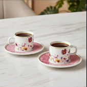 Güral Porselen Mental 4 Parça Çay Fincan Takımı 67092 Pembe - 4