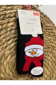 EKİNOKS YILBAŞI DESENLİ YENİYIL KONSEPTLİ TERMAL ÇORAP SOKET ÇORAP-MERRY CHRİSTMAS - 3