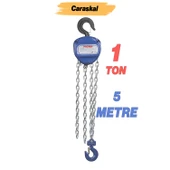 Zincirli Caraskal 1 Ton 5 Metre Profesyonel El Vinci Dayanıklı Yük Kaldırma Makinesi Aparatı thumbnail 2