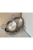 sobapark Aliminyum Tava Seti Sahan Seti Bakır Görünümlü Tava Seti 18+20+22 Cm - 2