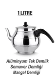 sobapark Alüminyum Demlik Çaydanlık ve Semaver Demliği Mangal ve Kamp Demliği 1,1 Litre - 1