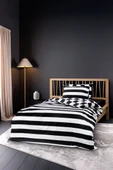 Cozy Home Mono Tek Kişilik Lastikli Çarşaflı Nevresim Takımı Code Siyah - 2