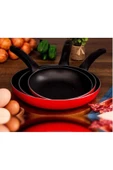 Mehtap Xx-61 12229 Kırmızı 3'lü Tava Seti Kırmızı. - 1
