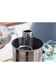 sobapark Çift Musluklu Odunlu Kömürlü Paslanmaz Semaver Kendinden Demlikli Semaver Semaver 5 Lt Demlik 1 Lt - 4