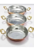 sobapark Bakır Tava Sahan Seti Menemen Omlet Kuymak Yumurta Tavası Sahanı 14 Cm - 16 Cm - 18 Cm Kalın Ürün - 7