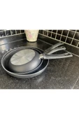 sobapark Teflon Tava Seti 16+20+24 Cm Siyah Renk Teflon Tava Seti Yanmaz Yapışmaz 3'lü Tava Seti - 3