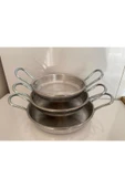 sobapark Aliminyum Tava Seti Sahan Seti Bakır Görünümlü Tava Seti 18+20+22 Cm - 3