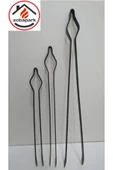 sobapark Demir Maşa Seti Ateş Maşası Köz Maşası Odun Kömür Kestane Mangal Maşası 3'lü Maşa Seti 40-50-60 cm - 1