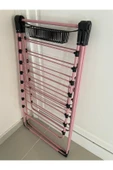 sobapark Pembe Renkli Kanatlı Kurutmalık Elbise Çamaşır Kurutmalığı Kalın Borulu Çamaşır Teli - 3