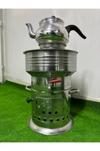sobapark Odunlu Kömürlü Çay Semaveri Odunlu Kömürlü Semaver Tek Musluklu Semaver 7 Litre Demlik 1 Litre - 5