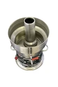 sobapark Odunlu Semaver Kömürlü Semaver Odunlu Kömürlü Çay Semaveri Tek Musluklu Semaver 7 Litre - PASLANMAZ - 4
