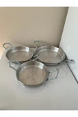 sobapark Aliminyum Tava Seti Sahan Seti Bakır Görünümlü Tava Seti 18+20+22 Cm - 4
